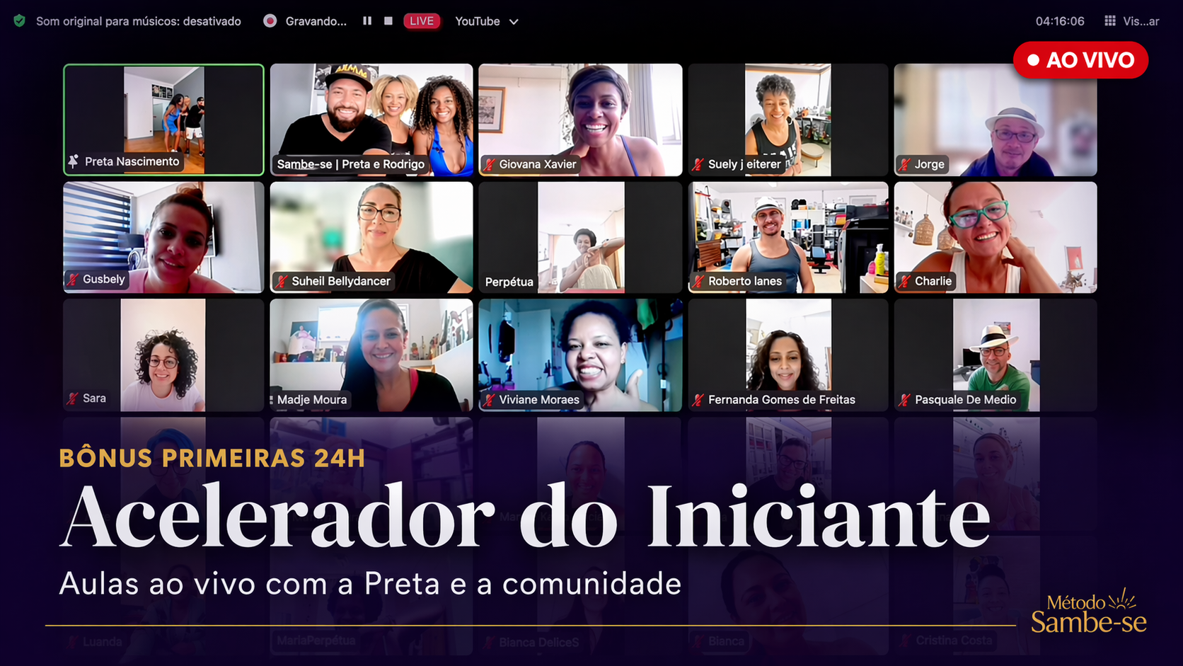 Acelerador do Iniciante — Aula ao vivo